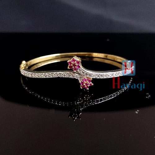 Shop ANOWAR Anowar 22K Gold Plated Flower Design Bracelet & Ring Set With  Stone | Dragonmart United Arab Emirates