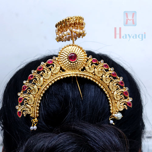 Adhira's Women's Copper Designer Hair Khopa Pin juda pin amboda pin with  jhumki Bun Clip Price in India - Buy Adhira's Women's Copper Designer Hair  Khopa Pin juda pin amboda pin with