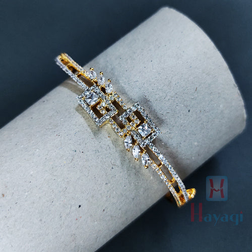 Full Diamond Stone Design Gold Bracelet For Party Wear BRAC391 | Gold  bracelet, Bracelet designs, Real gold jewelry