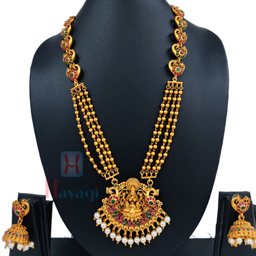 Artificial Jewellery Long Necklace Online, Gold Necklace Design – Hayagi